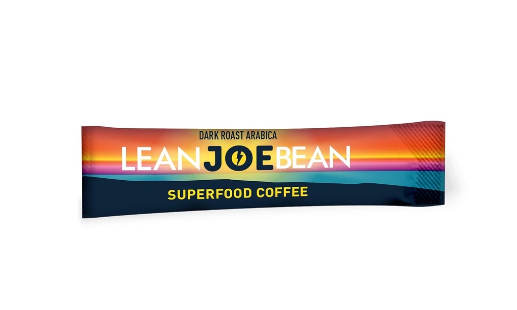 Lean Joe Bean Superfood Kaffe | Økologisk Øjeblikkelig Keto Kaffe med Mushrooms, MCT, Kollagen, Turmeric, Probiotika & Folate | støttes av vitenskap (24 greve)
