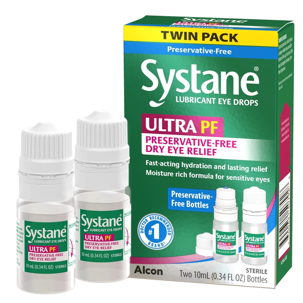 Systane Ultra Multi-Dose Preservativ-fri øyedråper Twin Pack (2x10ml)