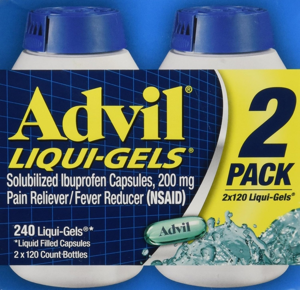 Advil Liquigels, 200 Miligrams, 240 greve 200 mg