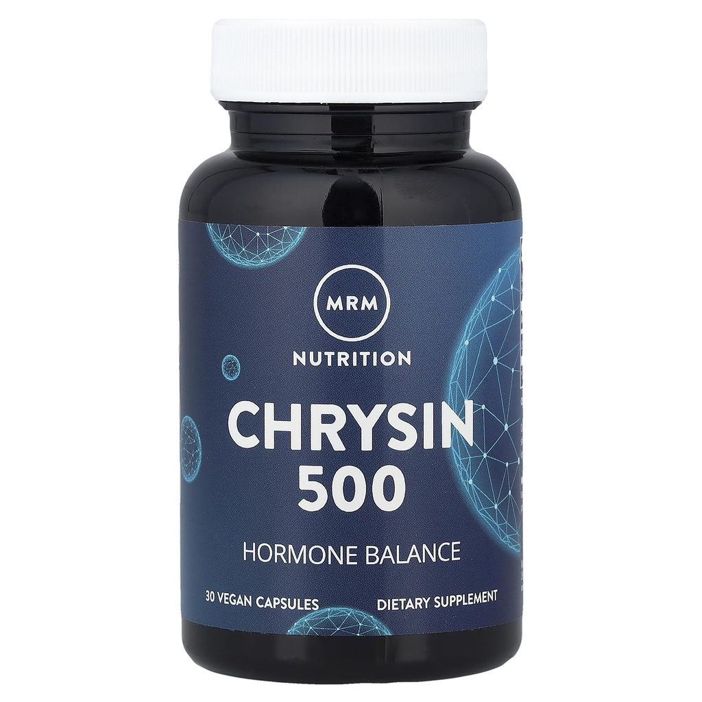 MRM Nutrition Chrysin 500 mg  Hormone Hormon Balance | fremmer sunn testosteron nivåer | ren 5,7-dihydroksyflavon | Glutenfri + Vegansk | 30 serveringer