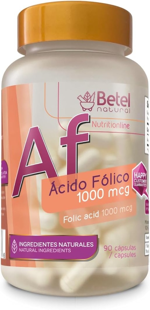 Betel Naturlig Premium Acetyl Folico Capsulas 1000 mg - 90 Caps