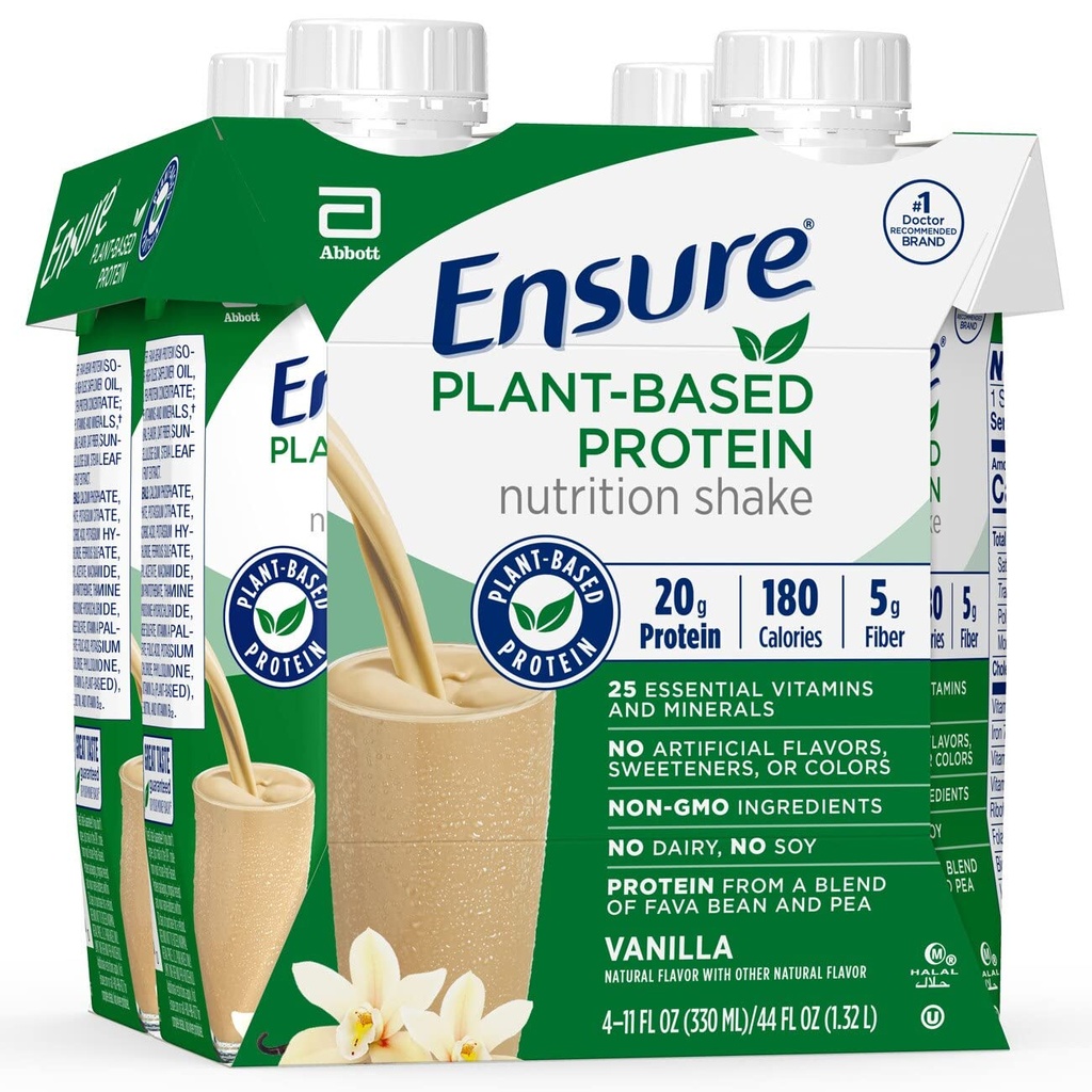 Sikre planteprotein ernæringshakes Vanilla 11 Fl Oz hver (pakke med 4)