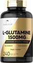 Carlyle L Glutamin Capsules | 1 mg | 240 greve | Avansert Atlete Formel | Pre and Post Trening | Ikke-GMO, Glutenfri Supplement