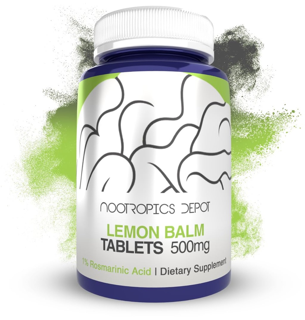 Nootropics Depot sitron Balm ekstrakt tabletter | 500 mg | 120 greve | 10:1 vannetanol ekstrakt