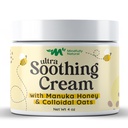 Ultra Soothing kolloidal havremel krem med manuka honning - Eczema krem for barn og voksne - Steroid gratis anti kløe lotion for tørr og kløende hud relief med naturlige og organiske ingredienser