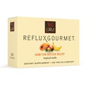 Reflux Gourmet Tropical Soothe Gum Alginate Terapy Natrium Bikarbonat Gum for syre Reflux, Oral, Kognitiv og Digestiv støtte, Naturlig med Ginger, Celeriac, Aloe, Sukkerfri, Glutenfri, Vegansk