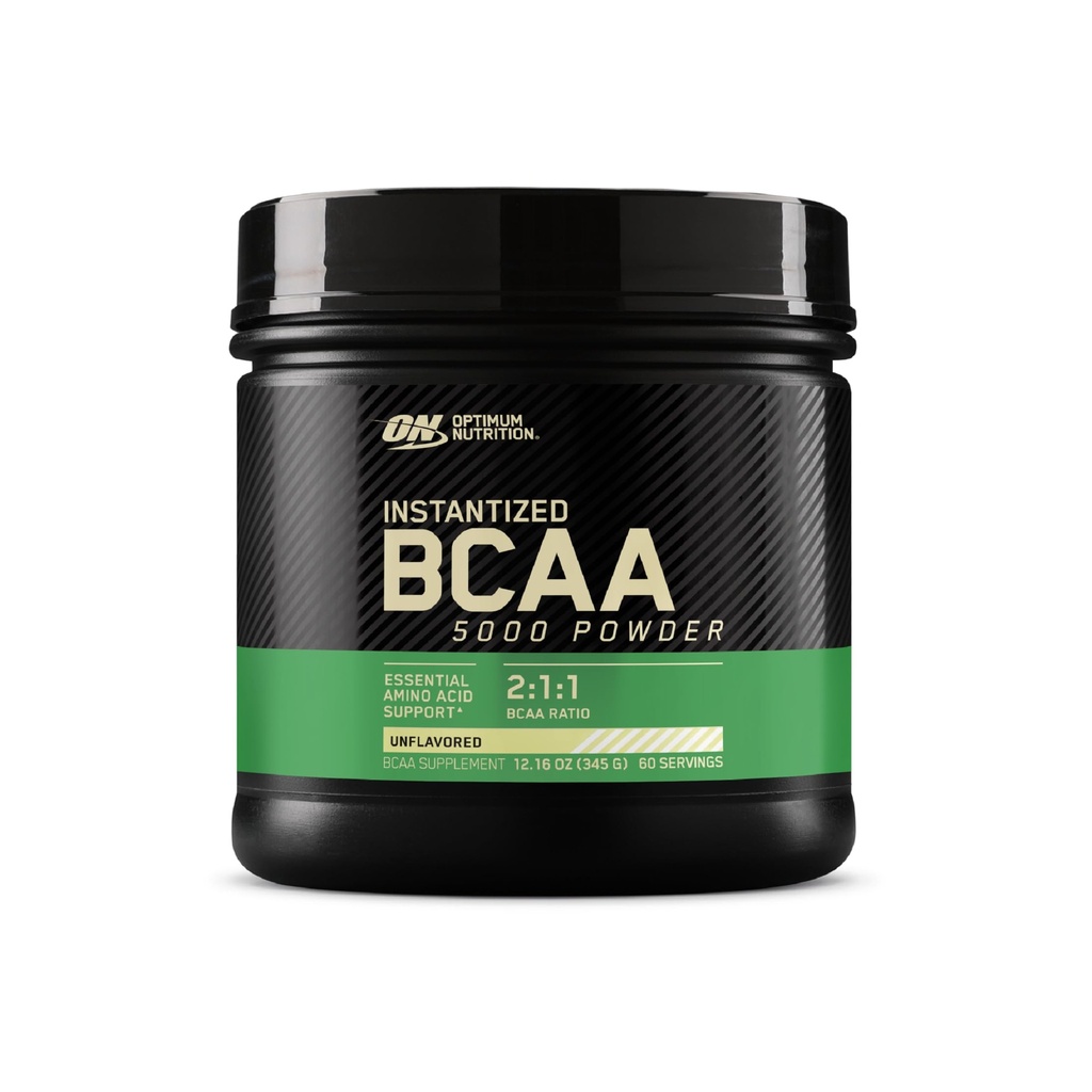 Optimum Ernæring Instantized BCAA Powder, Unflavored, Keto vennlig grened kjede essensielle aminosyrer pulver, 5000 mg, 60 serveringer (Packing May Vary)