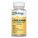 SOLARAY L-Theanine 200mg med grønn te - Sunn Mood, Avslapping og anledninger Stress Support - Lab Verifisert, Vegansk, Glutenfri - 90 Services, 90 Vegkaps
