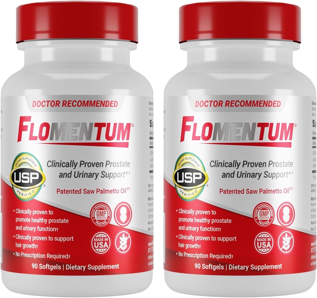 Flomentum® så Palmetto for menn prostata Supplement | Prostata støtte Supplement for menns helse | USP verifisert - Sunn urinstrøm & urinfunksjon - 320mg En gang daglig (180 greve)