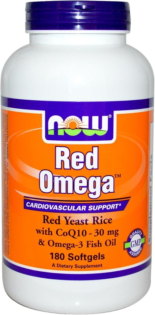 NU Matvarer - Rød Omega Rød Yeast Rice Med CoQ10 30 mg. - 180 Softgels