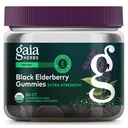 Gaia urter Svart Elderbær (Sambucus Nigra) Ekstra Styrke Gummies - Delicious Immune Support Supplement - laget med sertifiserte organiske svart eldrebær for immunsystemstøtte - 80 Gummies