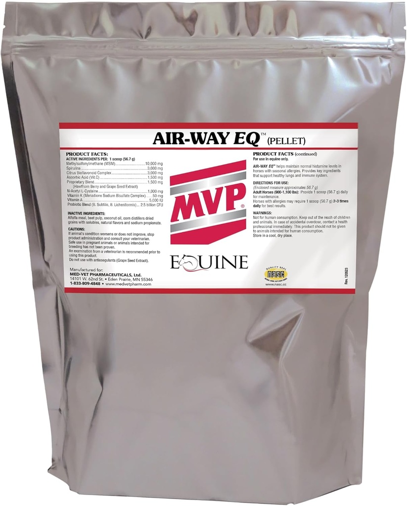 MVP Air-Way EQ (10lb) støtter sunn lungefunksjon og sesongallergi støtte i hester