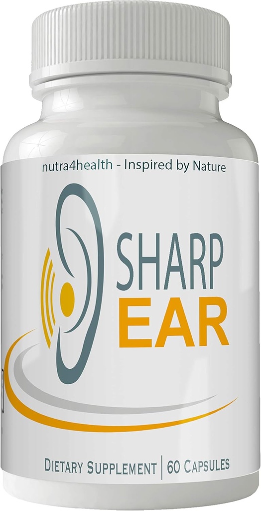 Sharp ørekomplett tinnitus relief Supplement, 60 kapsler, proprietær blanding for å redusere ørering og støtte optimal hørselsfunksjon og klarhet
