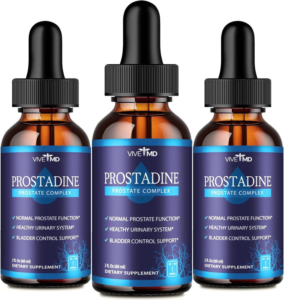 VIVE MD Prostadine Drops for Prostata Health, Blader Urinating problemer - Prostadine Offisiell Drop Formula - Ekstra styrke med Pomegranate - Prostadine anmeldelser (Package of 3)