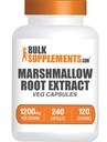BulkSupplements.com Marshmallow Root Extract Capsules - Herbal Supplement, Marhmallow Root 1200mg - Glutenfri, 2 Kapsler per servering, 240 Count (Pack of 1)