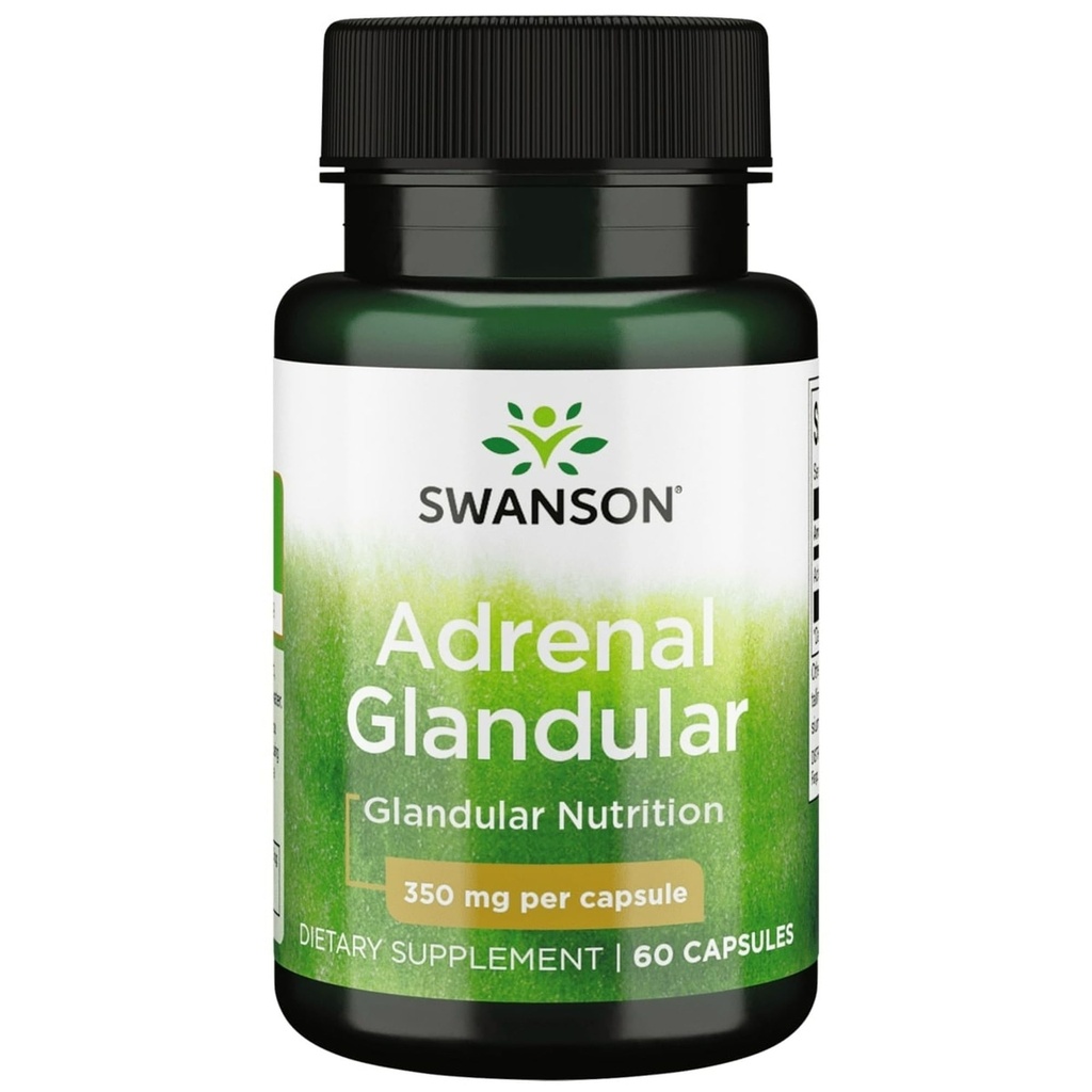 Swanson Adrenal Glandular 350 Milligrams 60 Kapsler