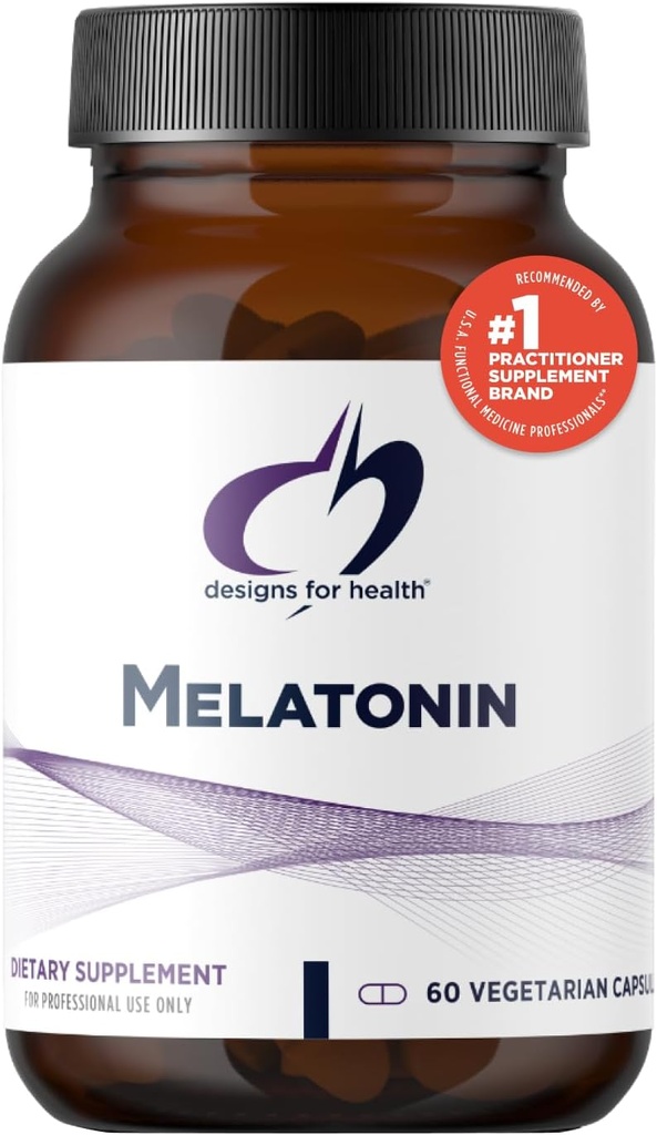 Designs for Helse Melatonin 3 mg - for voksne - Vegetarisk + ikke-GMO (60 kapsler)