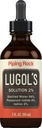 Lugols jodin faller 2% 2 fl oz | flytende kosttilskudd | Kalium jodid 4% | ved Piping Rock