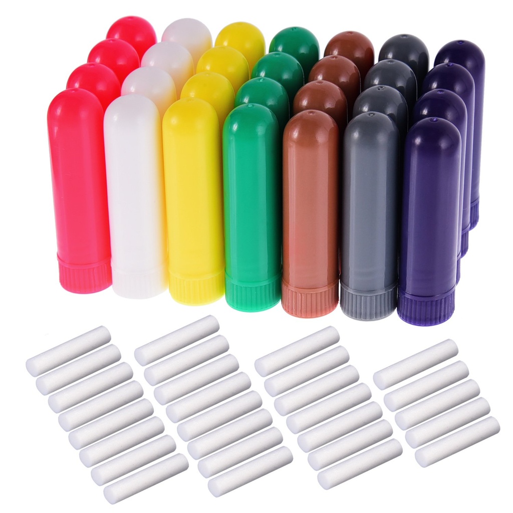 eBoot 28 sets essensiell olje aromaterapi Nasal inhalere Rør fylles ut, 7 farger, med Wicks