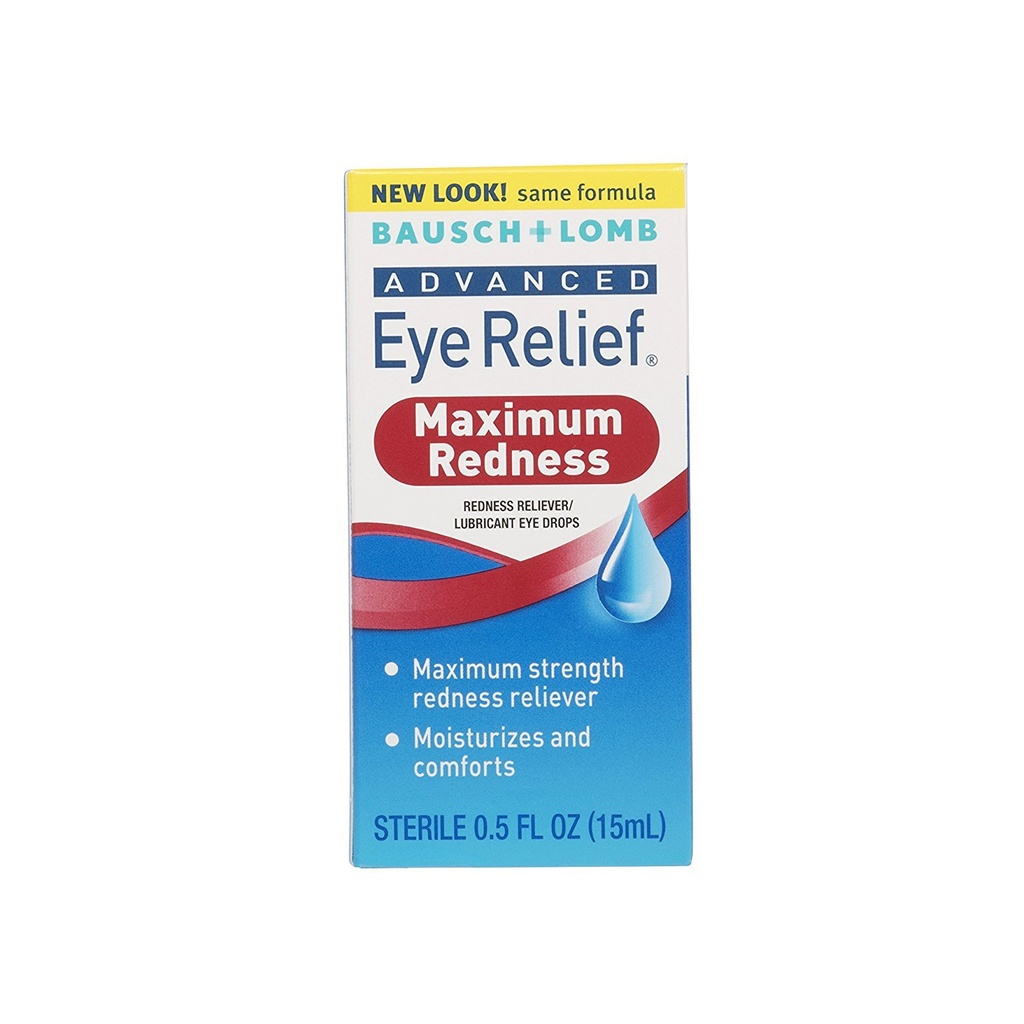 Bausch og Lomb Advanced Redness Relief Drops, 0,5 Ounce - 3 per tilfelle.