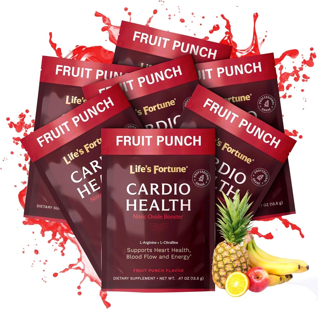 Life's Fortune L Arginine L Citrulline Supplement pulver - høy potens Nitric Oxid Supplement Booster med naturlig frukt Punch Flavor (7 serveringer (pakke av 1)