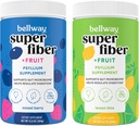 Bellway Super Fiber pulver + frukt, sukkerfri organisk Psyllium Husk pulverfiber Supplement for regelmessighet, Bloating Relief & Gut Helse, Ikke-GMO, Blandet Berry & sitron lime