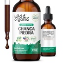 Wild & Organic Chanca Piedra Liquid Extract drops - steinbreaker for nylon steiner & galleblære støtte - Herbal Tinktur for urinbåndstrakt velvære - Vegansk, sukker og alkohol-fri - 2 fl oz