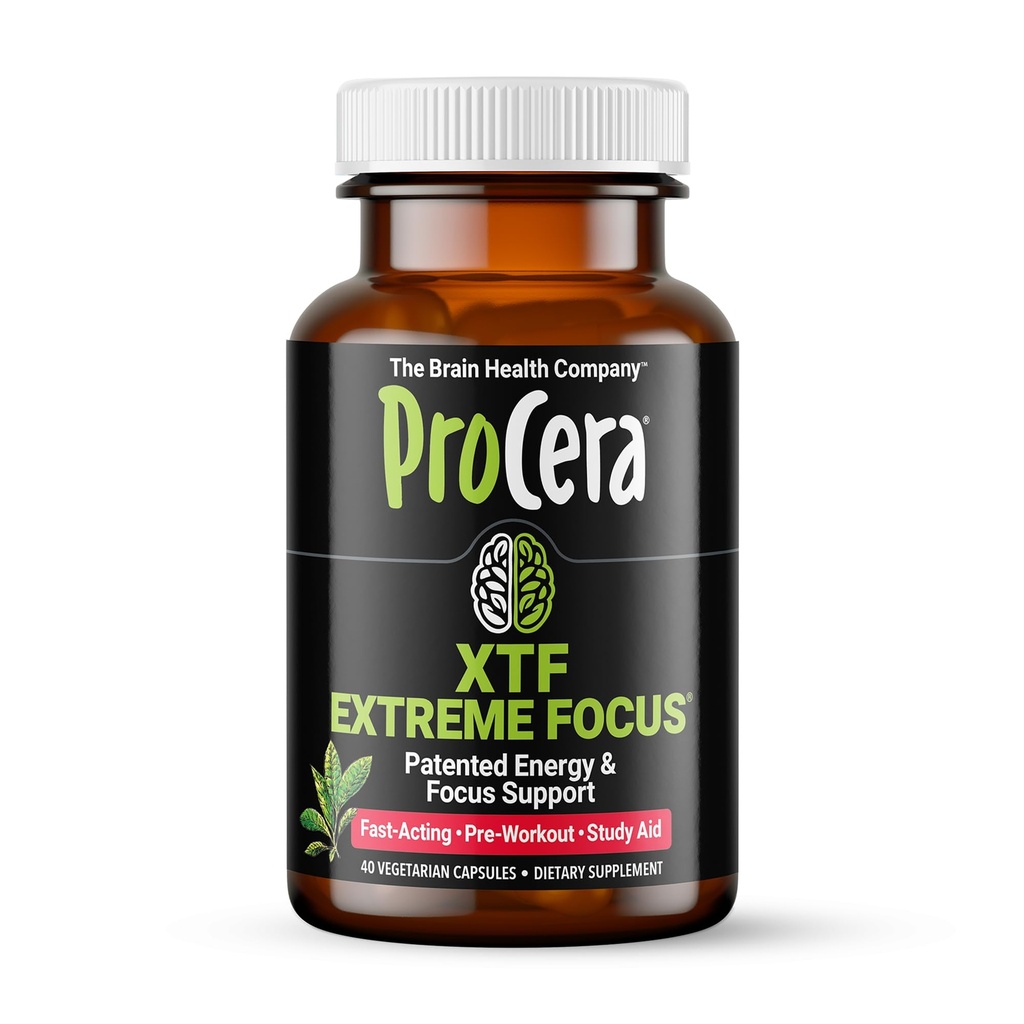 Procera XTF - perfekt studiehjelp - umiddelbare resultater - Forbedret fokus og minneoppbevaring - økt oksygen og blodflyt - Mental klarhet - energiforsterkning - Slow Cognitive Decline - 40 Count