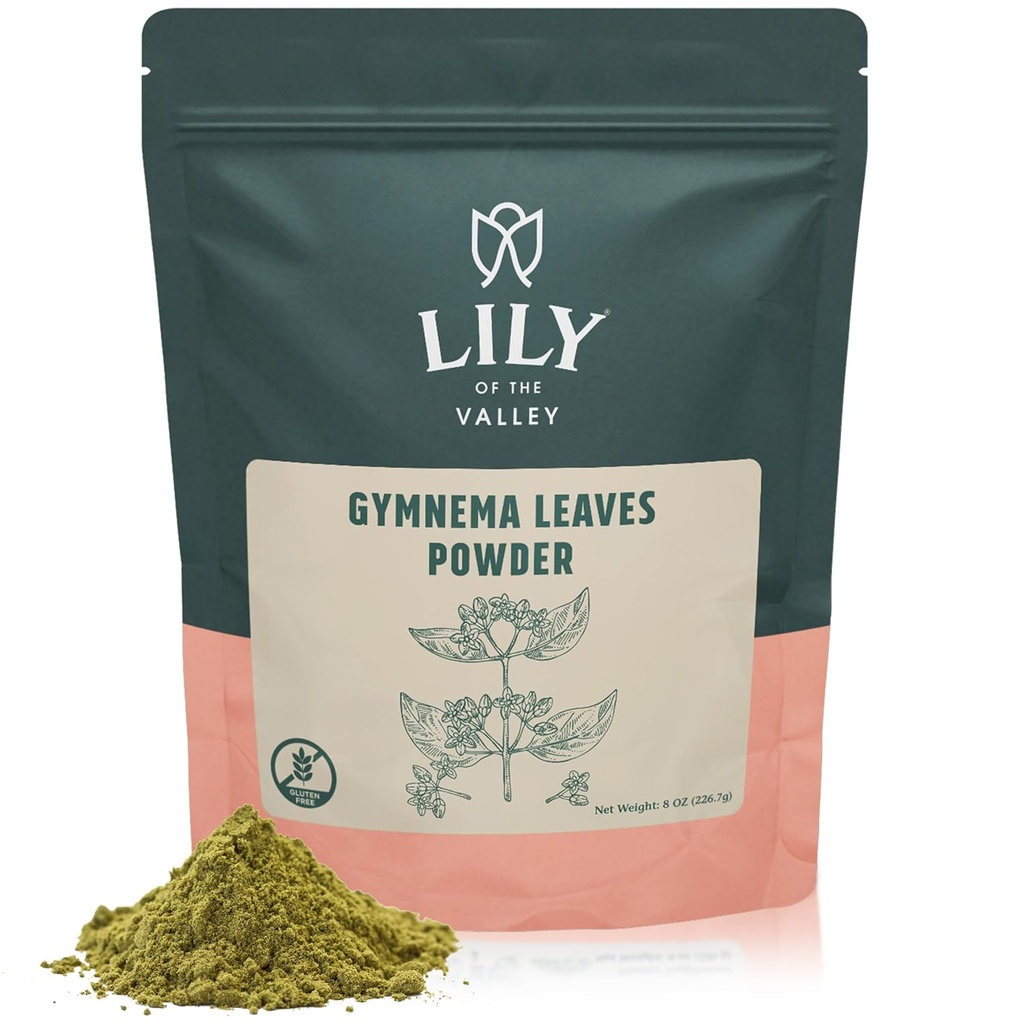 LILE AV VALLEY Gymnema Sylvestre Leaf pulver - Herbal Gurmar pulver - Vegan & Glutenfri - pakket i forseglbar Pouch (8oz, 226g)