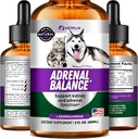 Kjæledyr Adrenal støtte for hunder og katter - laget i USA - Cushings behandling for hunder - Cat & Dog Supplement for nevrale støtte - 2 Fl Oz