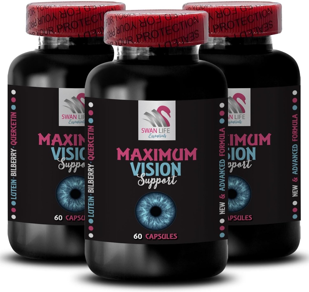 Daglig visjon - Øye Vision Supplement - Lens Support, Fokusert utsikt, Crystal klar sikt, bilde klarhet, klarere scener, ren perception, øye støtte, fokus fordeler, Vision Styrke 3 flaske 180Caps