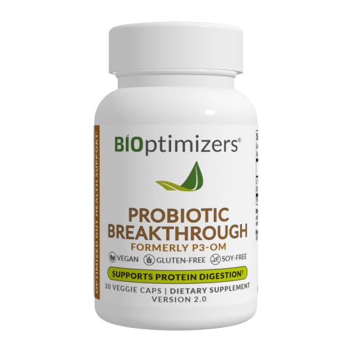 BIOptimizers Probiotic Breakthrough – Lactobacillus Plantarum OM Probiotika og prebiotika Helse Supplement for Gut, Digestive & Immune Support Probiotika for kvinner Eldre– 30 Vegankapsler