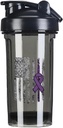 Epilepsi Awareness Amerika Flagg 18 Ounce Shaker flaske drikkblander Leak-sikker Pre Workout Protein rister måltid utskifting rister flasker 500ML/18 Oz svart