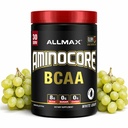 ALLMAX ernæring Aminocore BCAA pulver, 8,18 gram aminosyrer, intra og post trening gjenoppretting drikke, glutenfri, hvit grape, 315 g