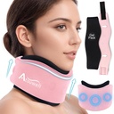 Atsuwell Soft Neck Brace Cervikal Collar, Justerbar Neck Support Brace med bevegelig Gel Pack, Reusable Ice Wrap for riktige poster, sovende, rosa