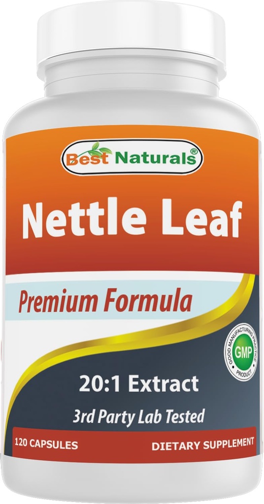 Best Naturals Nettle Leaf Ekstrakt 5000 mg Ekvivalent Per servering- 120 kapsler