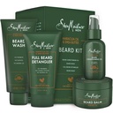SheaMoisture Beard-Care Kit for menn, Inkluderer Vaske, Balm, Olje, Betingelse, Naturlig Shea Smør og Maracuja olje, God gave