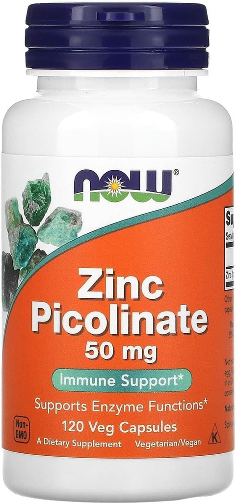 Nå Mat Sink Picolinat 50 mg,120 Kapsler (pakke med 2)
