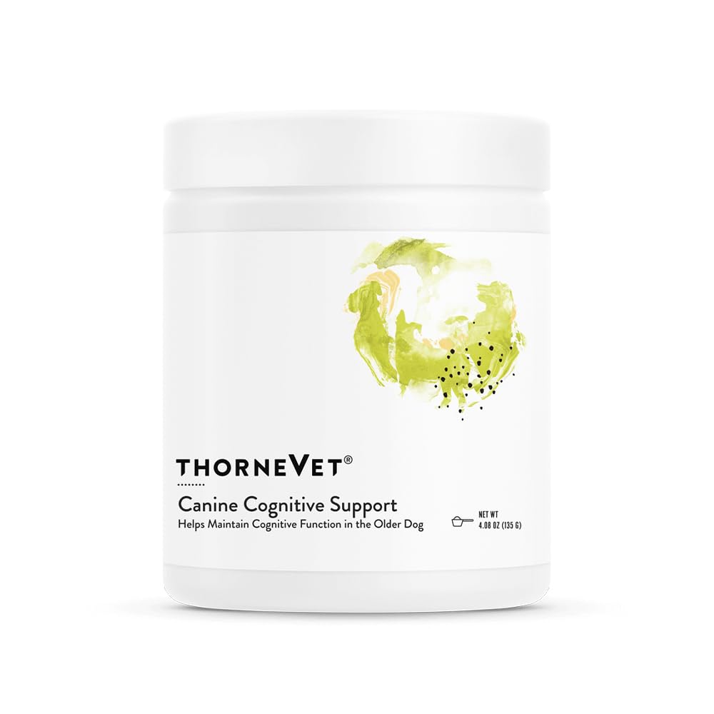 ThorneVet Canine Kognitiv støtte pulver for hunder - Great Tasting Helse Supplement med B vitaminer og antioksidanter for å støtte hjernens helse hos din eldre hund - 90 Scoops