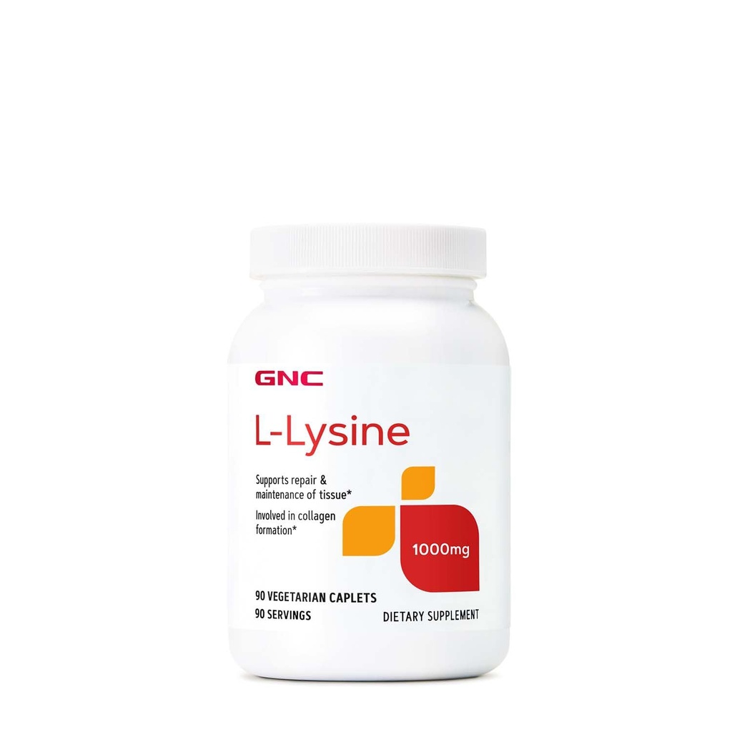 GNC L-Lysine 1000 mg - 90 vegetariske tabletter (90 serveringer)