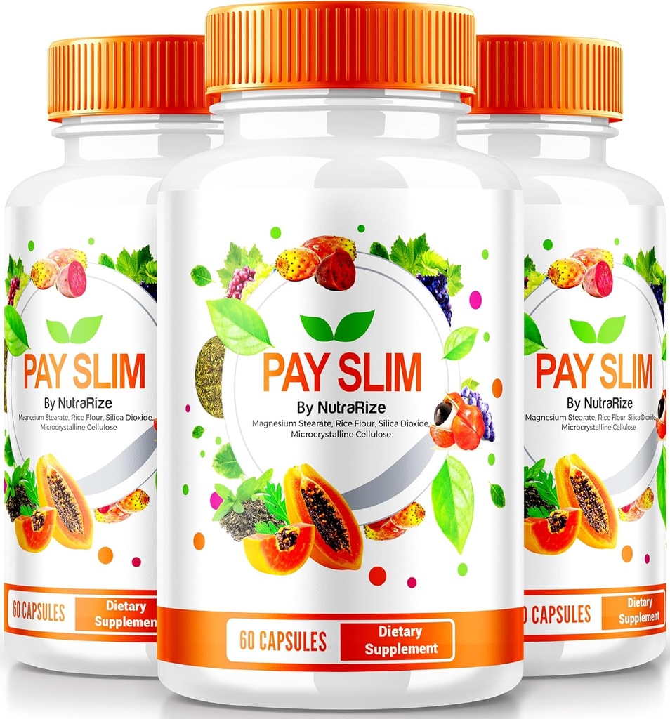 NutraRize (3 Pakke) Betal Slim Kapsler, PaySlim All-Naturlig Supplement for sunn vekttap, Premium Formula for å oppnå kropp og fitness mål, offisielle omtaler (180 Kapsler)