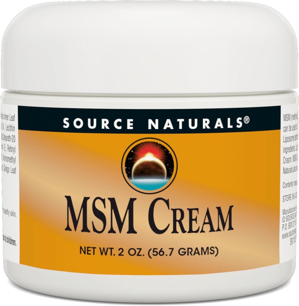 Kilde Naturals MSM Cream - Inneholder vitamin E og Ginkgo - 2 oz