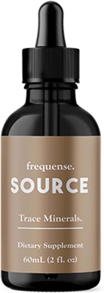 FREQUENSE - Kildespor Mineraler - Fulvic Mineral Powder for Bein Helse, Næringsstoff Absorpsjon, Hudstøtte, Gut Helse & Elektrolytter - 60 ml