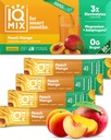 IQMIX Hydration Electrolyte pulver – 4-i-1 formel for Hydration, mental klarhet, humør og gjenoppretting – sukkerfri drikkblanding, keto, magnesium L-treonate, Lion's Mane – 20 greve Peach Mango