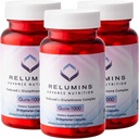 Aluminium Advance Nutrition Gluta 1000 - Redusert L-Glutathion, Alpha Lipoic Acid & Rose HIPS, Antioksidant støtte for hud og generell velvære, laget i USA - 30 kapsler x 3 flasker (45-dagers forsyning)