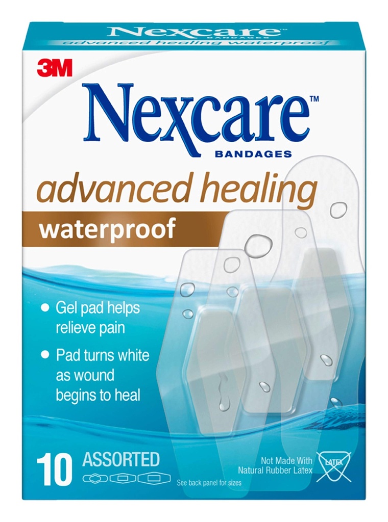 Nexcare Avansert Healing Vanntett Bandages, Assorterte størrelser, 10 greve