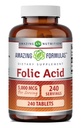 Amazing Formler Folic Acid Supplement | 5000 Mcg | Tabletter ikke-GMO | Glutenfri | laget i USA (240 Count)