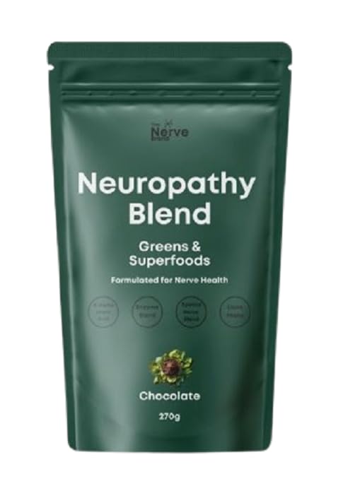 Neuropati Supermat Bland Grønn pulver for Perifer Neuropati med 600 mg R Alpha Lipoic Acid - Sjokolade Flavor