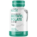 Nutri 5-MTHF L Metylfolat 1MG - 4 måneders forsyning, 120 vegantabletter - Metylert Folat Supplement - Kognitiv funksjon, hjertehelse, prenatal støtte - 3. part testet - NSF sertifisert fasilitet