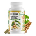 GreeNatr Ginko Biloba & Panax Ginseng Supplement - Rød Ginseng Brain Supplement for minne og fokus - Ginkgo Biloba Supplement for god visjon, immunsystem og forbedret blodflow - 120 tabletter